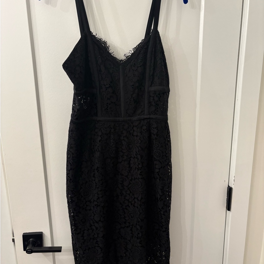 NWT Express Black Lace Midi Dress